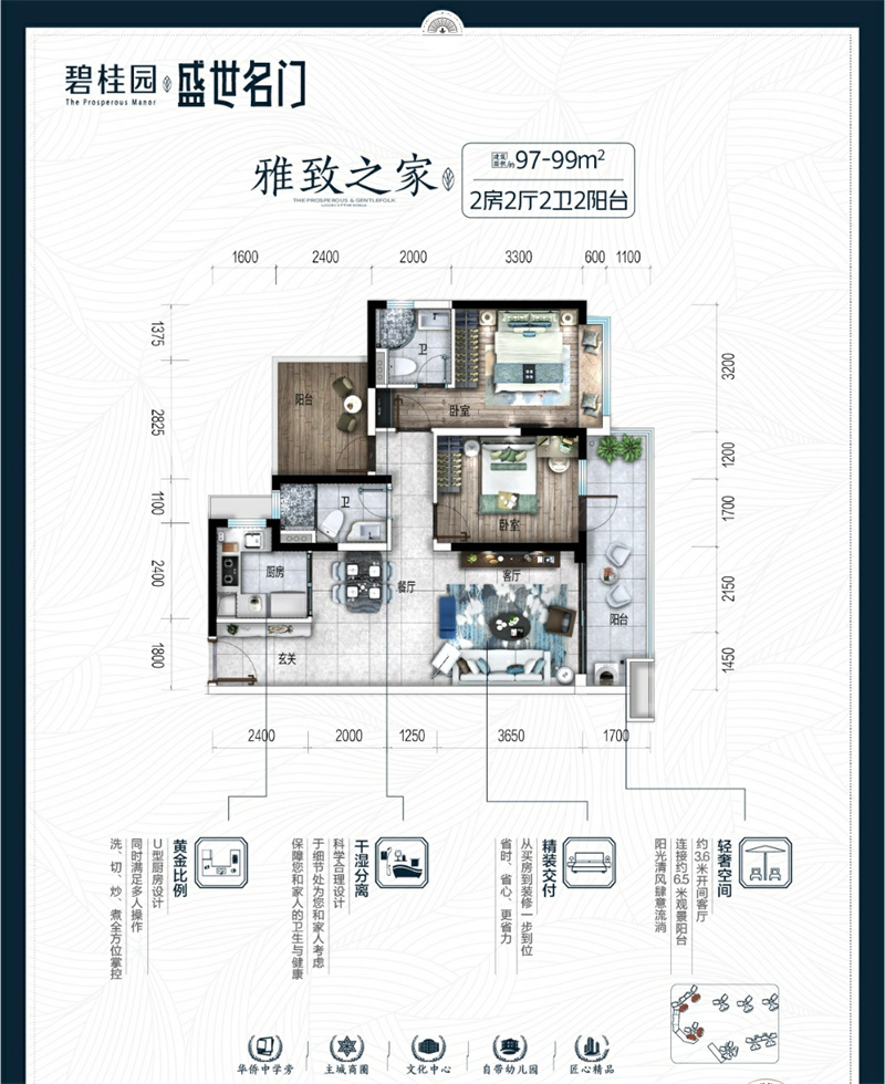 碧桂园盛世名门 9 9 ㎡