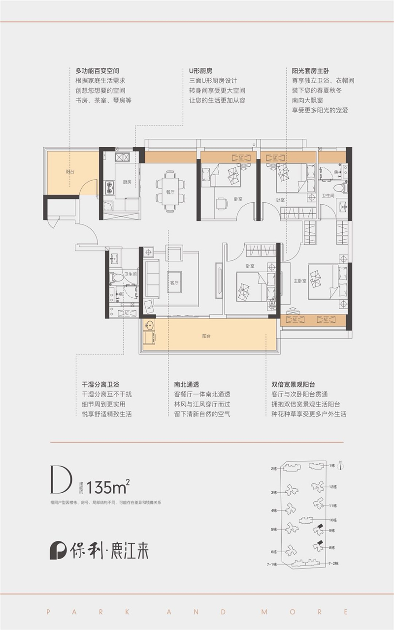 保利鹿江来 1 3 5 平米