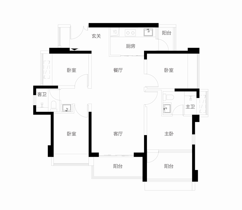 鸿荣源博誉府 1 1 8 平米