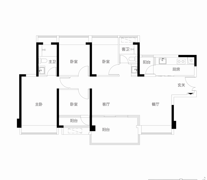 鸿荣源博誉府 1 2 6 平米