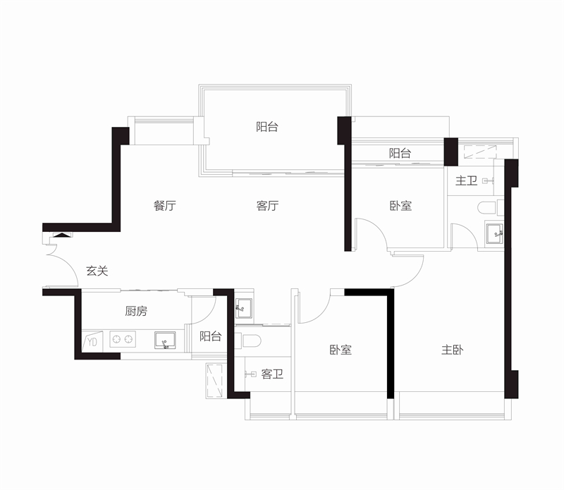 鸿荣源博誉府 1 0 5 平米